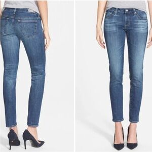 AG The Stilt Cigarette Jeans Blue Slim Denim Size 28R
